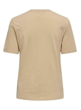 T-Shirt Only Lucia Beige per Donna