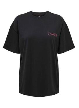 T-Shirt Only Sara Nero per Donna