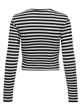 T-Shirt Only Elina Strisce Bianco e Nero