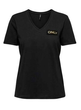 T-Shirt Only Nori Nero per Donna