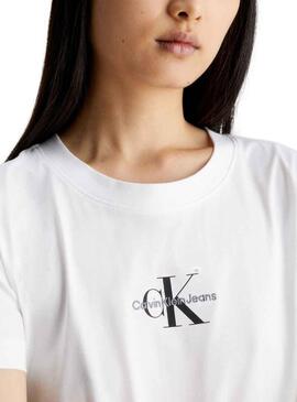 T-Shirt Calvin Klein Jeans Jumpsuitlogo Slim Bianco