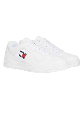 Sneakers Tommy Jeans Leather Bianco Uomo