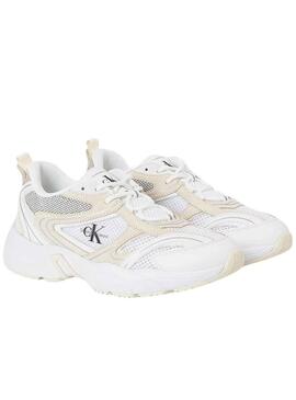 Sneakers Calvin Klein Retro Tennis Bianco Donna