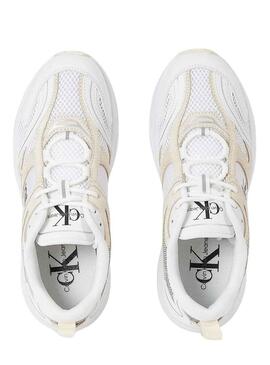 Sneakers Calvin Klein Retro Tennis Bianco Donna