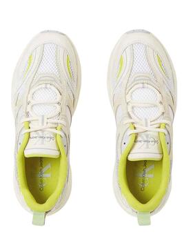 Sneakers Calvin Klein Tennis Bianco per Donna