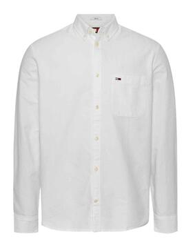 Camicia Tommy Jeans Reg Oxford Bianco per Uomo