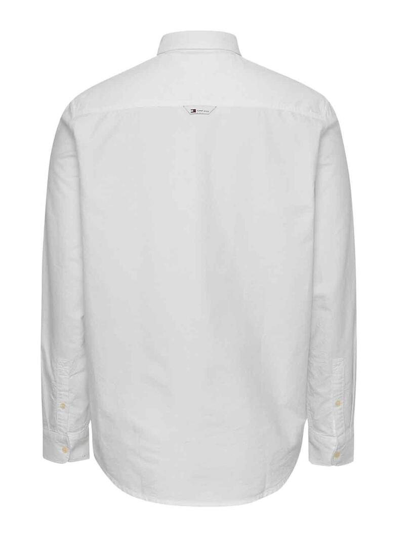Camicia Tommy Jeans Reg Oxford Bianco per Uomo