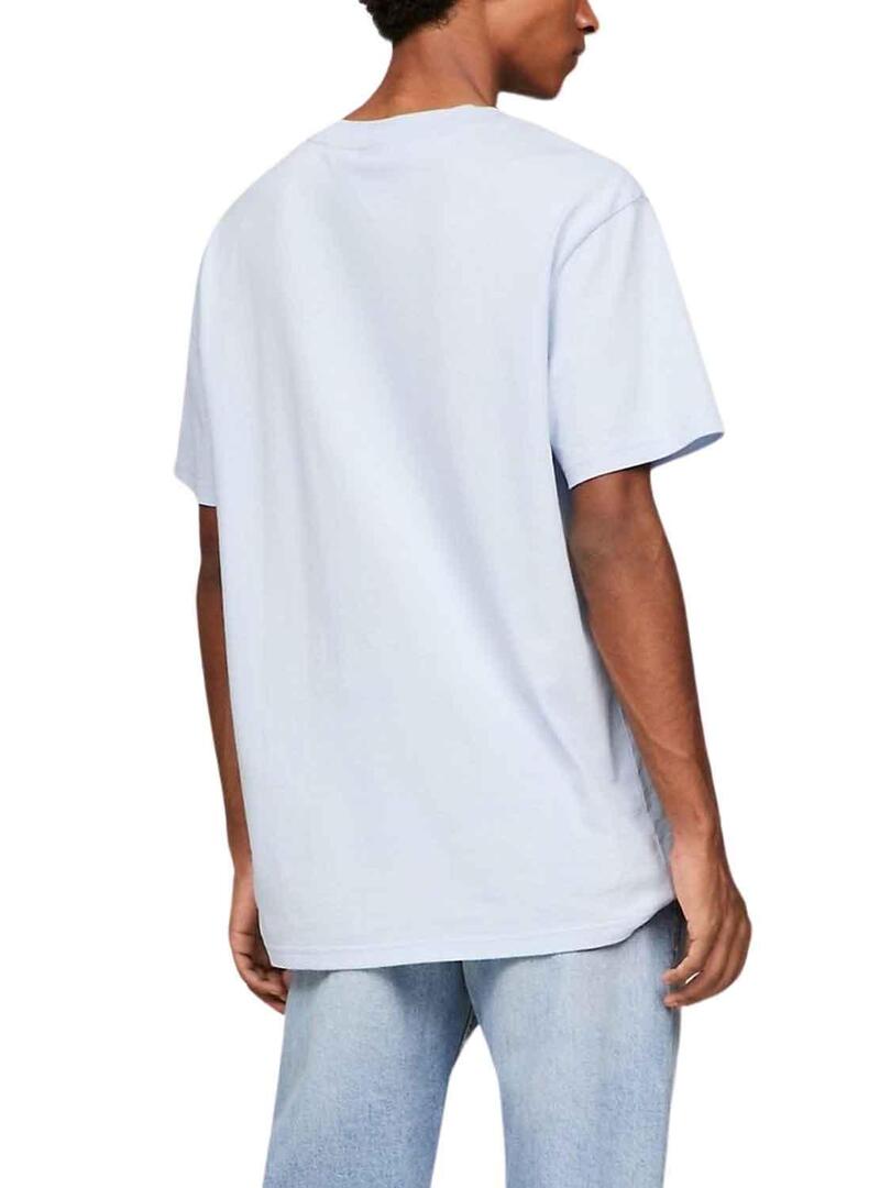 T-Shirt Tommy Jeans Varsity Blu per Uomo