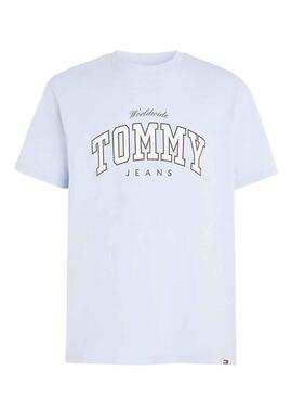 T-Shirt Tommy Jeans Varsity Blu per Uomo