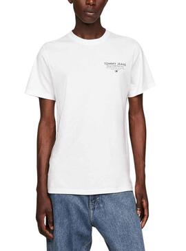 T-Shirt Tommy Jeans Graphic Slim Bianco Uomo