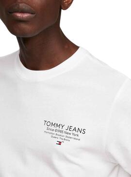 T-Shirt Tommy Jeans Graphic Slim Bianco Uomo