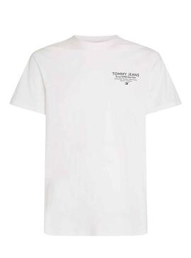 T-Shirt Tommy Jeans Graphic Slim Bianco Uomo