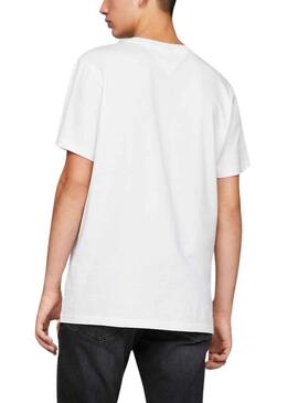 T-Shirt Tommy Jeans Essential Flag Slim Bianco