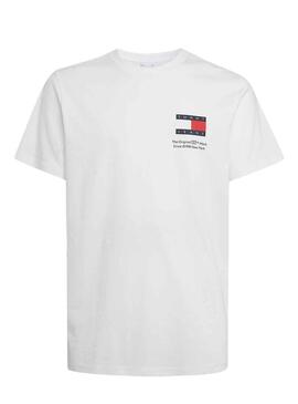 T-Shirt Tommy Jeans Essential Flag Slim Bianco