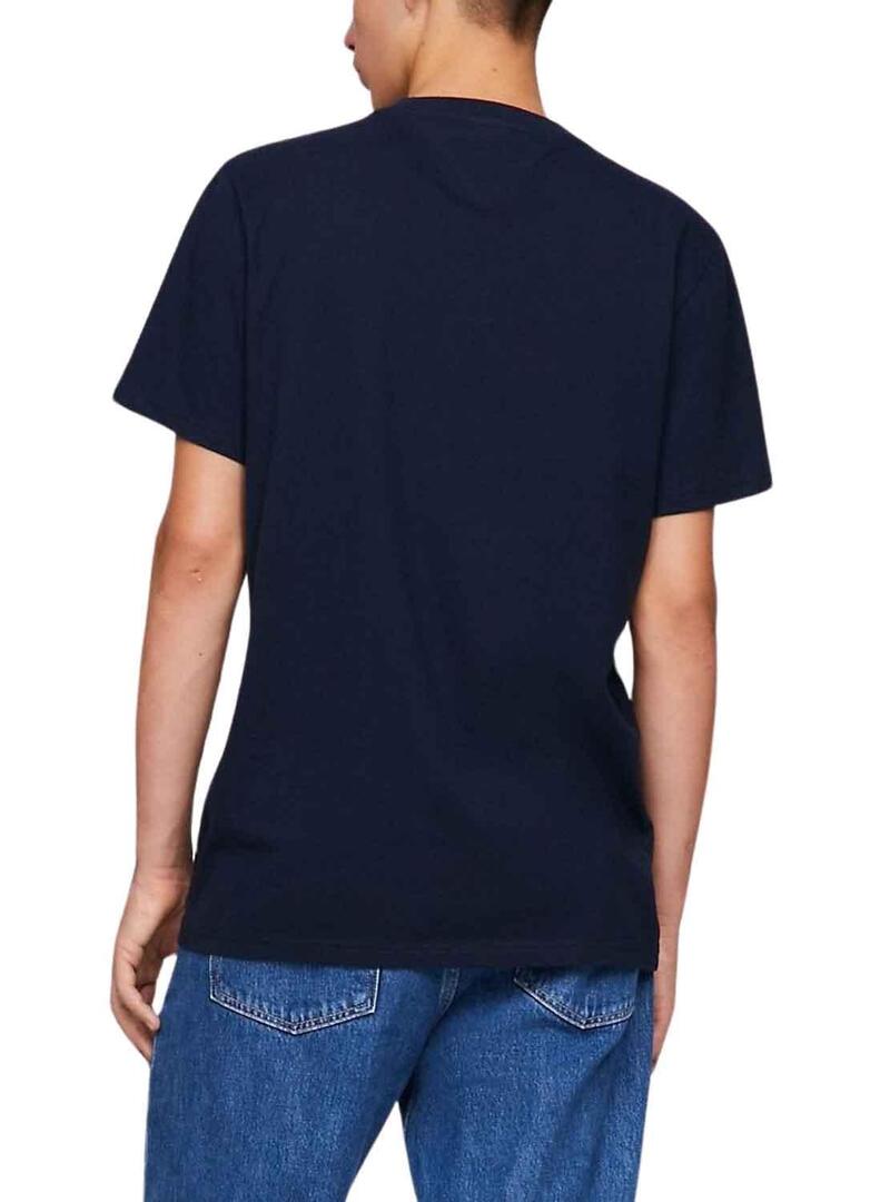 T-Shirt Tommy Jeans Graphic Slim Blu Navy Uomo