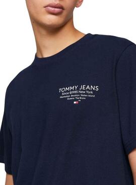 T-Shirt Tommy Jeans Graphic Slim Blu Navy Uomo