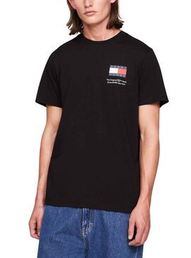 T-Shirt Tommy Jeans Essential Flag Slim Bianco