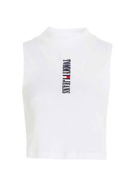 Top Tommy Jeans Archive Bianco per Donna