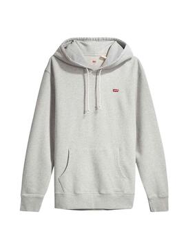 Felpa Levis New Original Hoodie Grigio Uomo