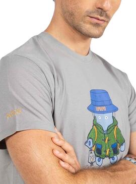 T-Shirt El Pulpo Explorer Antracite per Uomo