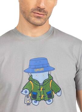 T-Shirt El Pulpo Explorer Antracite per Uomo