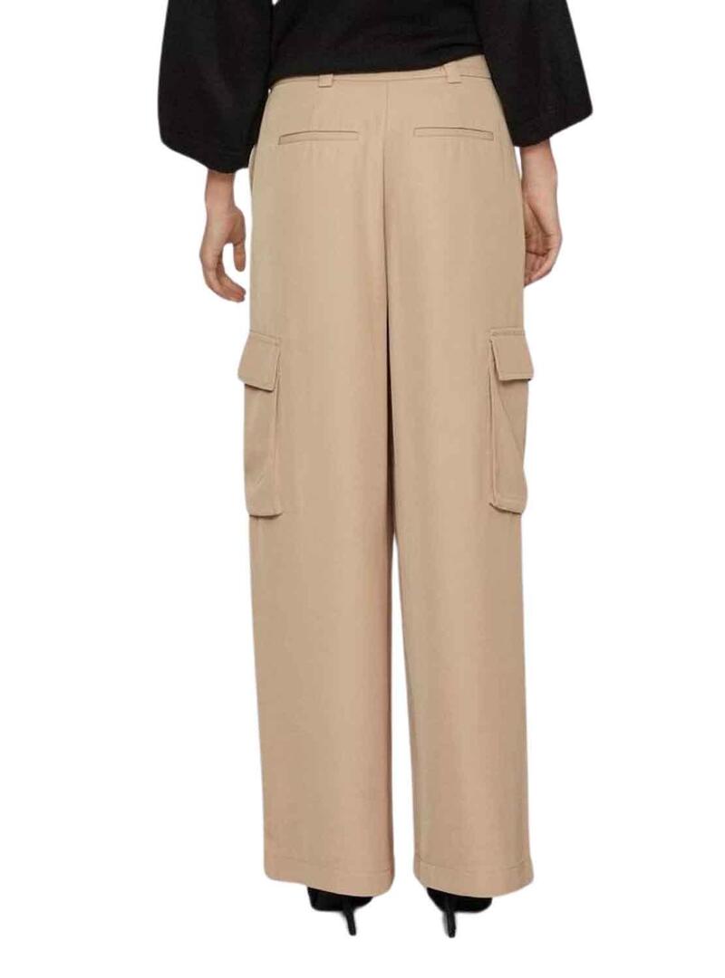 Pantaloni Vila Winnie Lady Beige per Donna