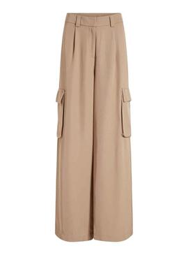 Pantaloni Vila Winnie Lady Beige per Donna