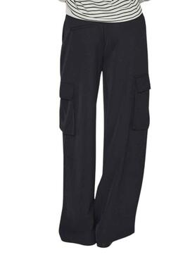 Pantaloni Vila Winnie Cargo Nero per Donna