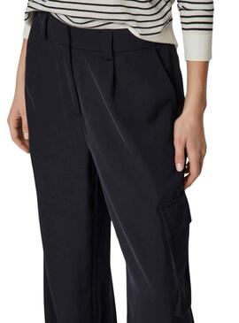 Pantaloni Vila Winnie Cargo Nero per Donna