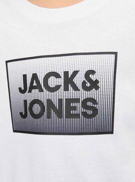 T-Shirt Jack & Jones Acciaio Bianco per Bambino