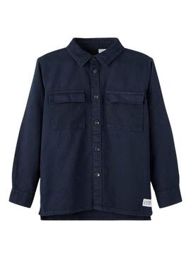 Overshirt Name It Tipo Blu Navy per Bambino