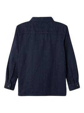 Overshirt Name It Tipo Blu Navy per Bambino