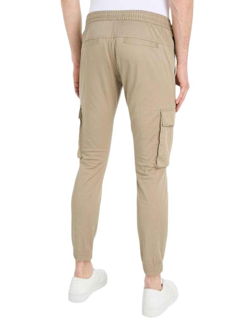 Pantaloni Calvin Klein Cargo Beige per Uomo