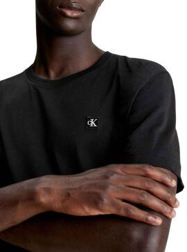 T-Shirt Calvin Klein Embro Badge Basic Nero