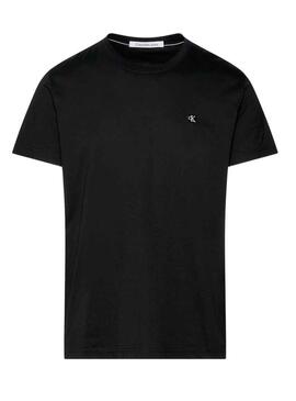 T-Shirt Calvin Klein Embro Badge Basic Nero