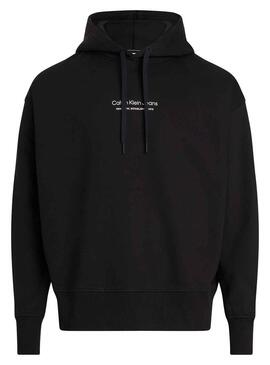 Felpa Calvin Klein Illusion Nero per Uomo