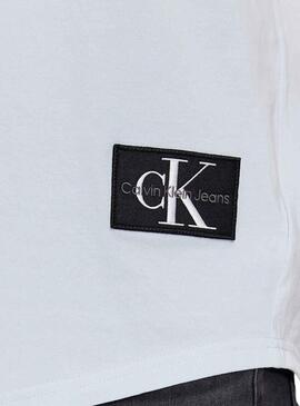 T-Shirt Calvin Klein Turn Up Blu per Uomo