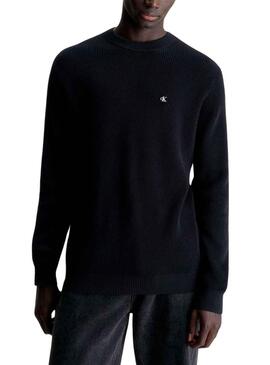Pullover Calvin Klein Jeans Basic Nero per Uomo