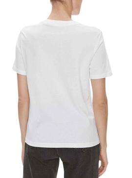 T-Shirt Calvin Klein Embro Bianco per Donna