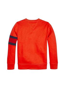 Felpe Tommy Hilfiger Sew Flag Rosso Bambino