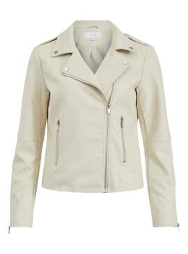 Giubbotto Vila Coated Beige per Donna