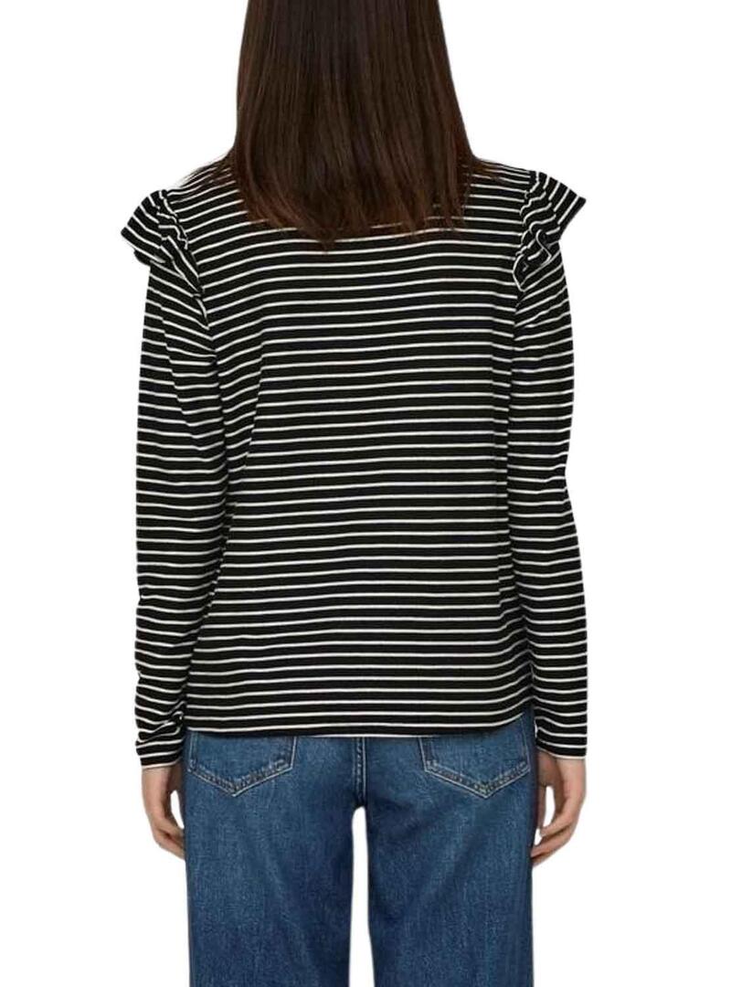 T-Shirt Only Mille Nero e Beige per Donna