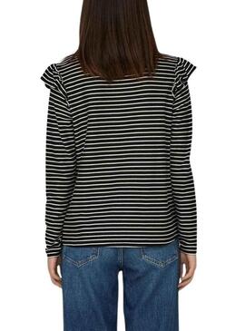 T-Shirt Only Mille Nero e Beige per Donna