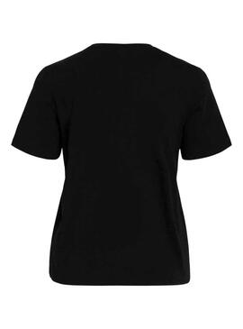 T-Shirt Vila Manometri Nero per Donna