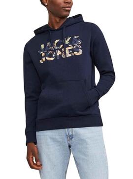 Felpa Jack & Jones Jeff Blu Navy per Uomo