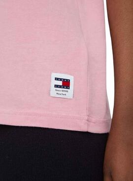T-Shirt Tommy Jeans Bold Rosa per Donna