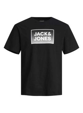 T-Shirt Jack & Jones Acciaio Nero per Bambino