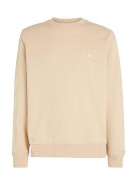 Felpa Calvin Klein Embro Badge Basic Beige