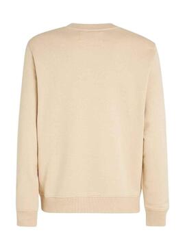 Felpa Calvin Klein Embro Badge Basic Beige