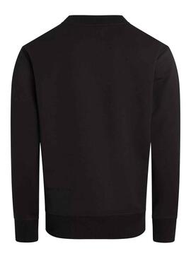 Felpa Calvin Klein perforato Monologo Nero